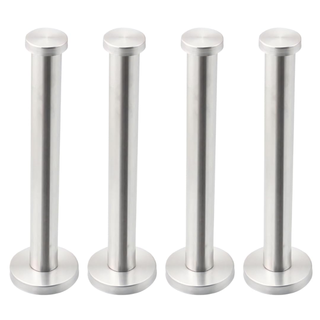 【送料無料】Charmoon ステンレス 壁掛け フック ウォールフック ハンガー 収納 ねじ式 シンプル おしゃれ シルバー (15cm 4本)