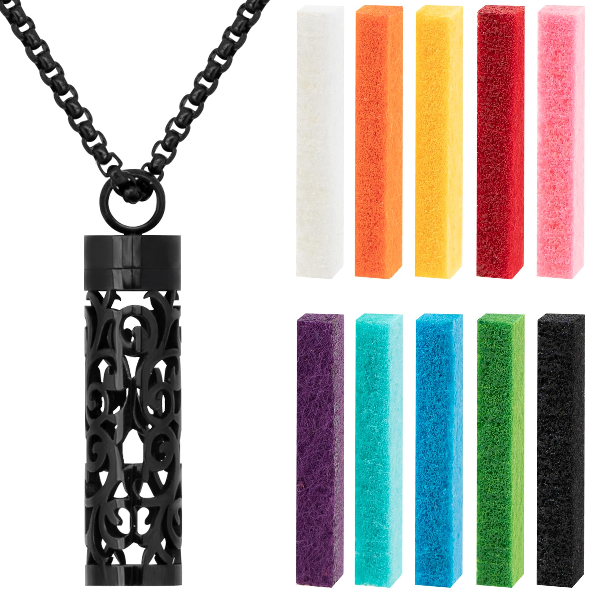 【送料無料】CAIRIAC エッセンシャルオイルネックレス 女性用 アロマテラピーネックレスディフューザー レディース/メンズ フレグランスディフューザー ペン...