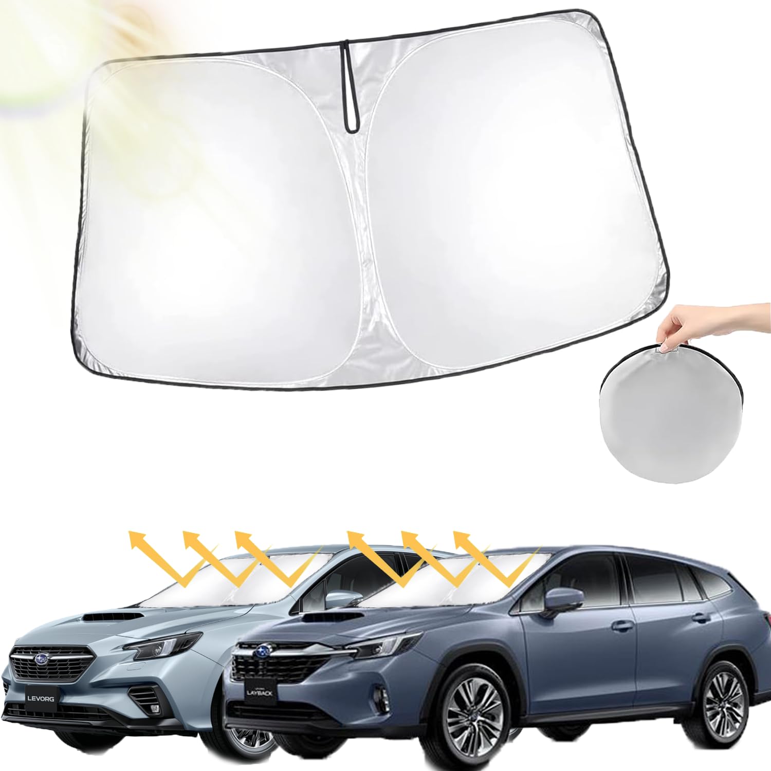 【送料無料】【レヴォーグ サンシェード】oricarmes スバル レヴォーグ VN5 VNH型 フロントガラス レヴォーグ専用 サンシェード レヴォーグ 収納袋付 2020〜現行 レヴォーグ vn5 アクセサリー
