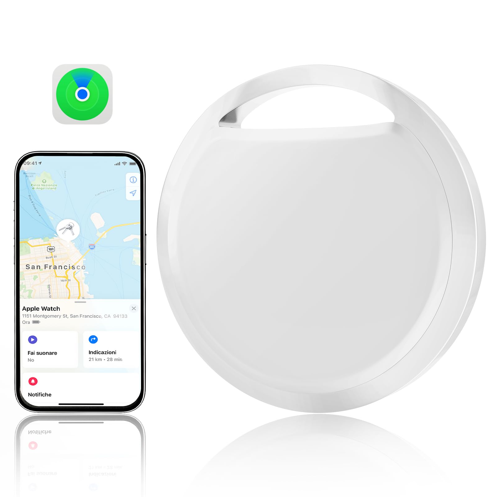 【送料無料】Fohil 紛失防止タグ 小型 超軽量 スマートトラッカー 追跡タグ 「探す」に対応 スマホ鳴らす 忘れ物防止 盗難防止 バレない 持ち運びに便利 ...