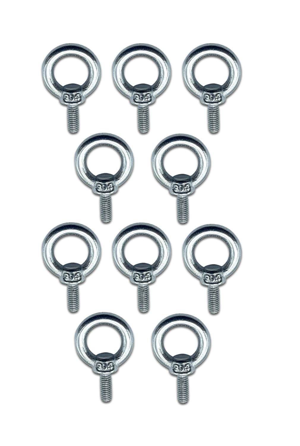 【送料無料】Mitoland アイボルト M4(11mm) 10個セット 304ステンレス ネジ 固定 補強 吊り下げ 転倒防..