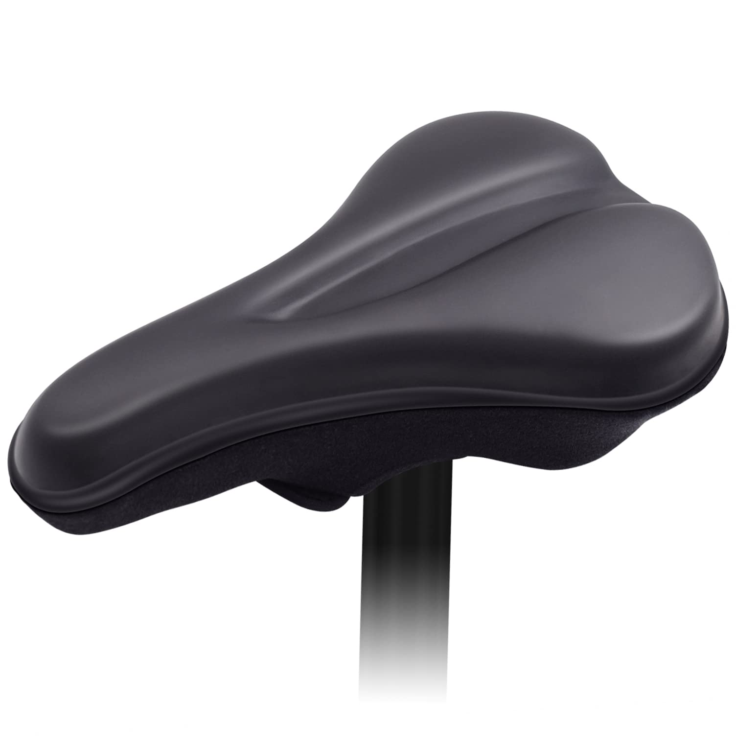 【送料無料】自転車サドルカバー クッション 超肉厚 お尻が痛くない 衝撃吸収 滑り止め PU表地 ロードバイク/マウンテンバイク (ブラック)