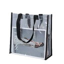 【送料無料】Lakymisy ビニールバック シンプル 透明 ビーチバッグ トートバッグ 大容量 海水浴 着替え収納 おしゃれ 防水 プールバッグ スイミングバッグ 水泳 温泉 浴室 砂遊び 出張 旅行 スリッパ 化粧品入れ 30cm*30cm*15cm
