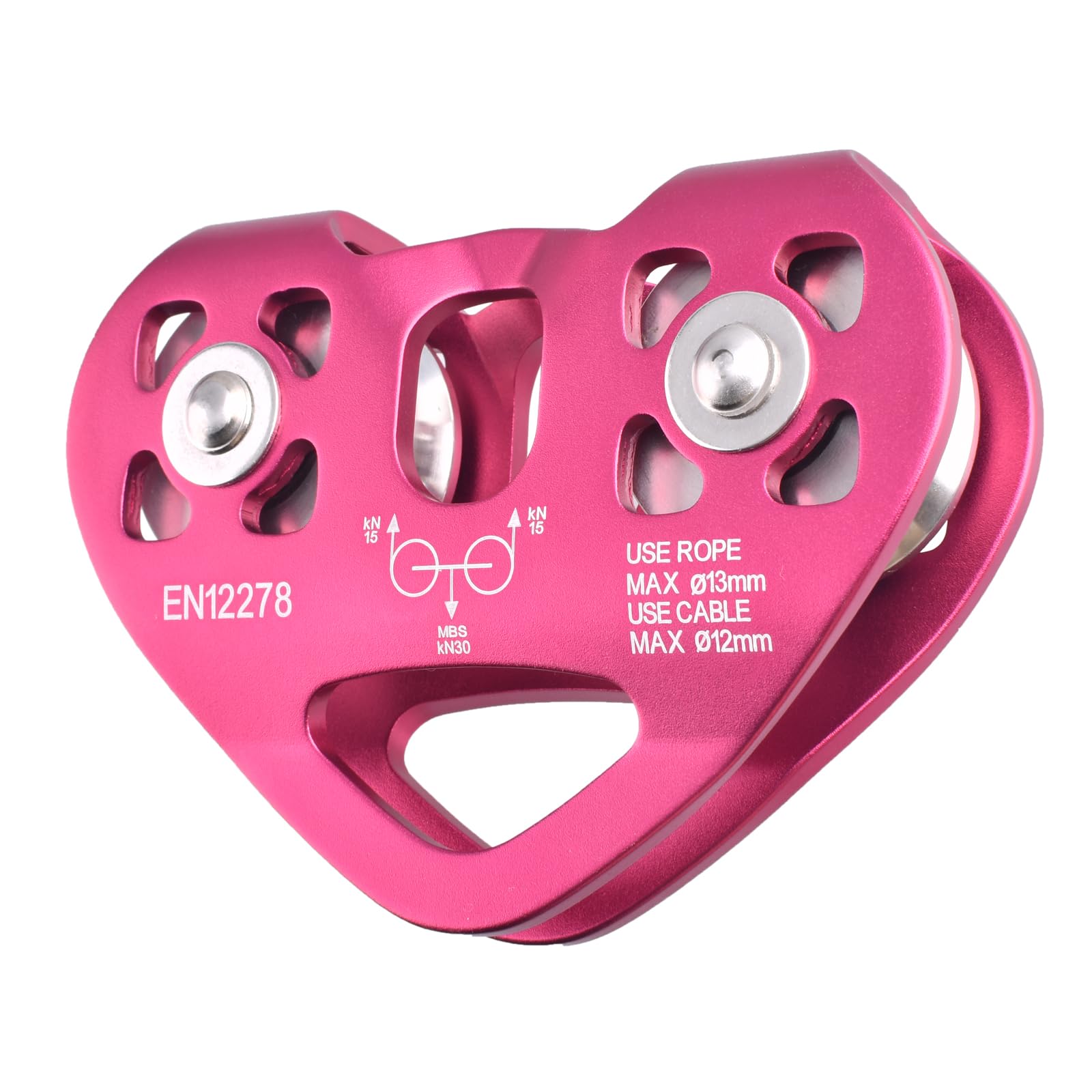 【送料無料】TRIWONDER クライミング プーリー 滑車 マイクロプーリー 登山 運搬 輸送 ツリークライミング Climbing Pulley (ダブルプーリー - レッド)