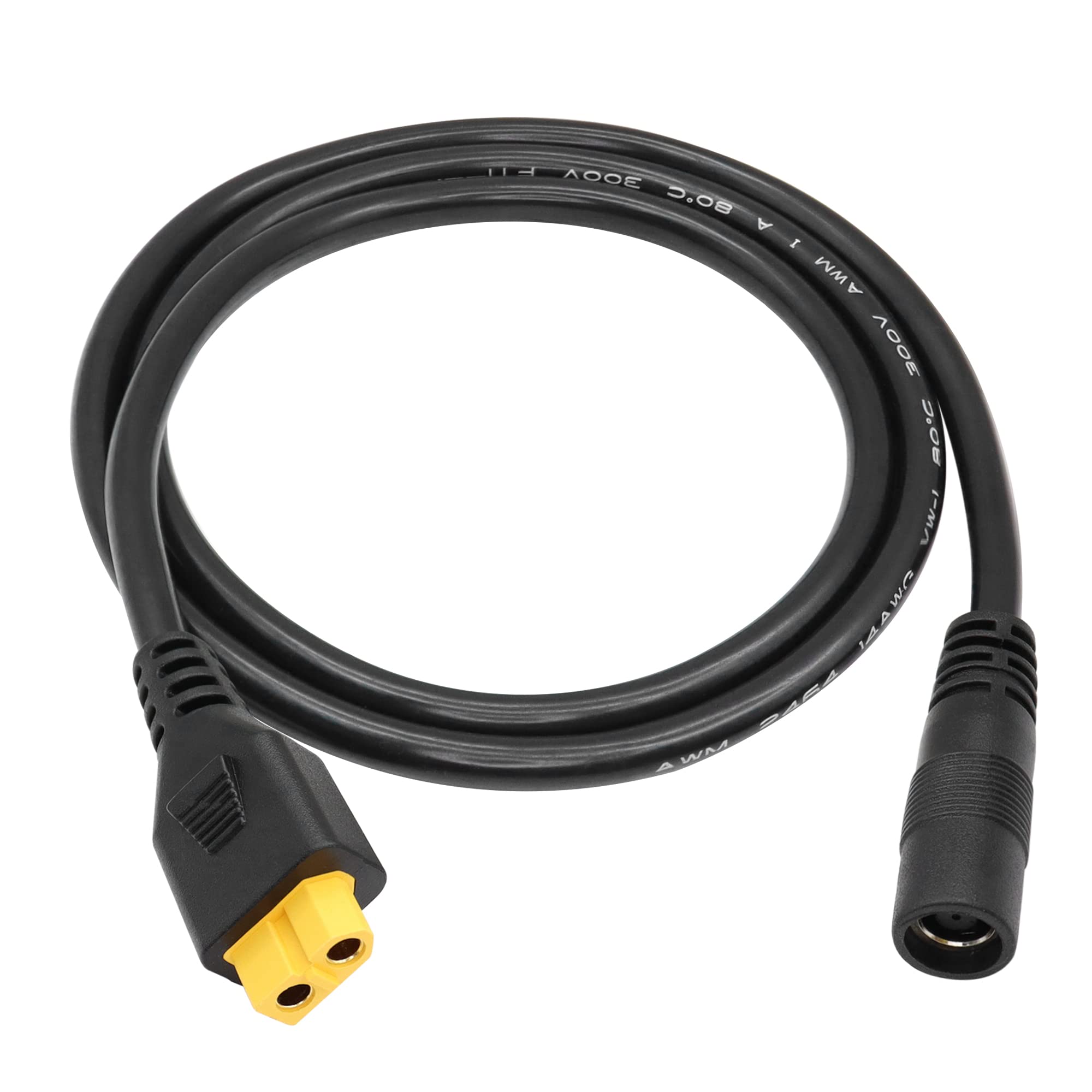 【送料無料】RIIEYOCA XT60 - DC 8mmコネクタアダプター、XT60メスからDC 7.9mm x 0.9mmメス 14AWG電源ケーブル、ポータブル発電所ソーラー発電機ソーラーパネル用(1M/3フィート)