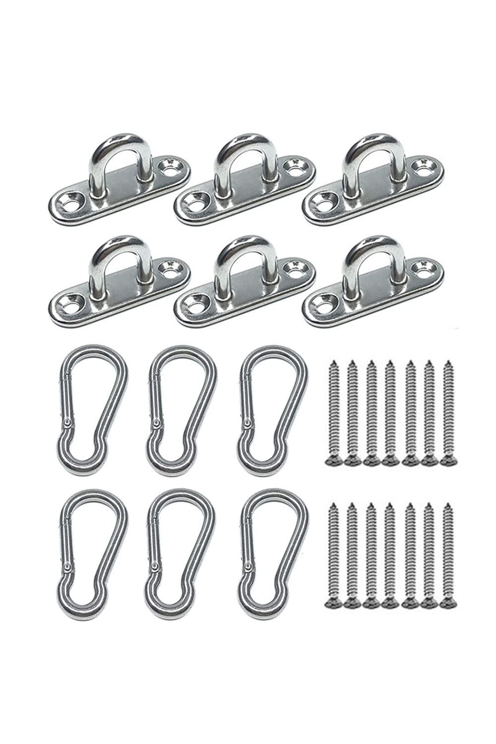 【送料無料】YINKE パッドアイ フック シーリングフック 壁 シェード 取り付け金具 長方形アイパッド 耐腐食性 止め 304ステンレス鋼 カラビナ 固定バ...