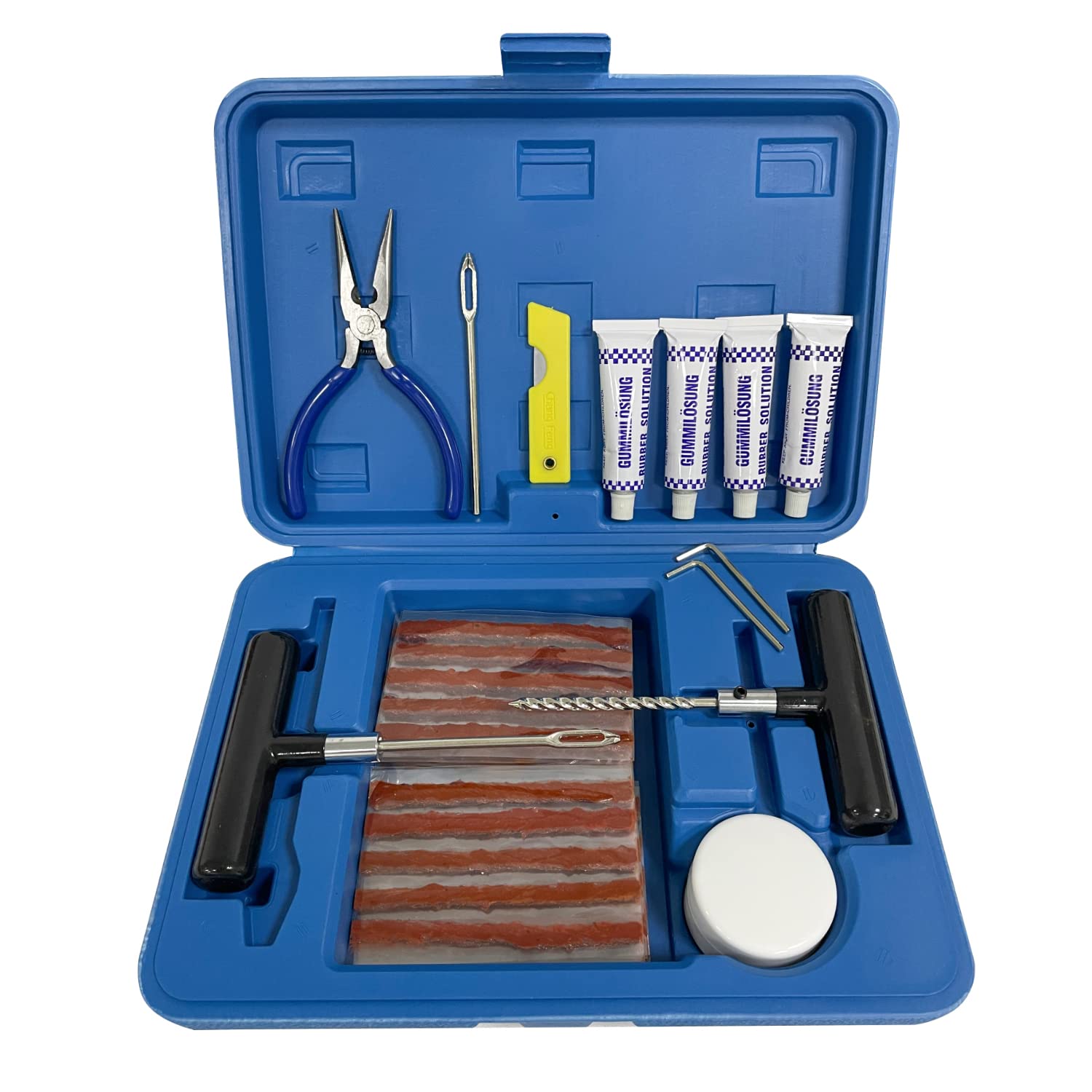 【送料無料】Sutekus バイク 車 パンク応急修理キット バイク修理 応急用 プライヤー・カッター・リー..