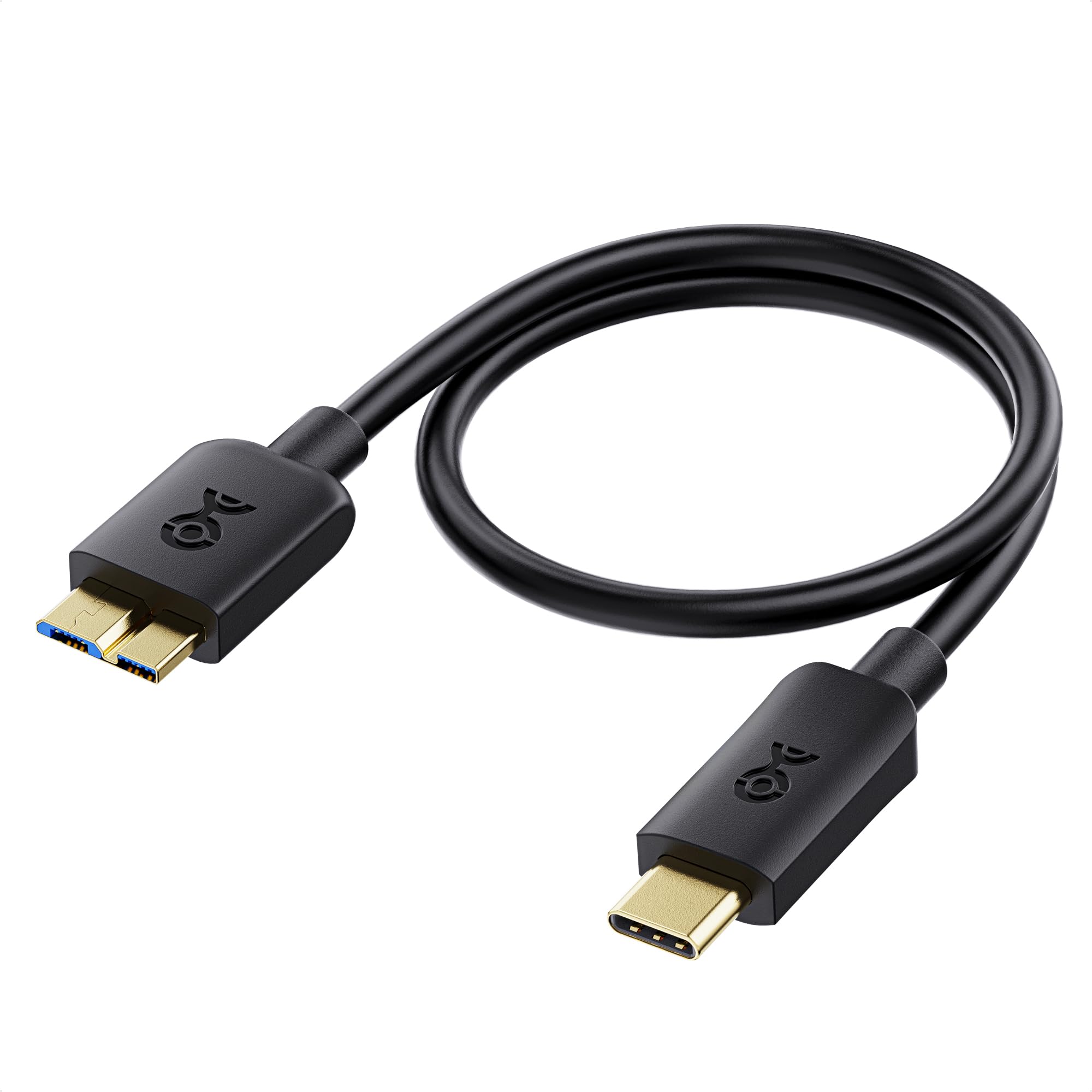 【送料無料】Cable Matters 10Gbps USB Type-C Micro-B 3.0変換ケーブル - 0.3m、9ピン マイクロUSB 3.0ケーブル、microUSBコード外付けHDD用、ブラック