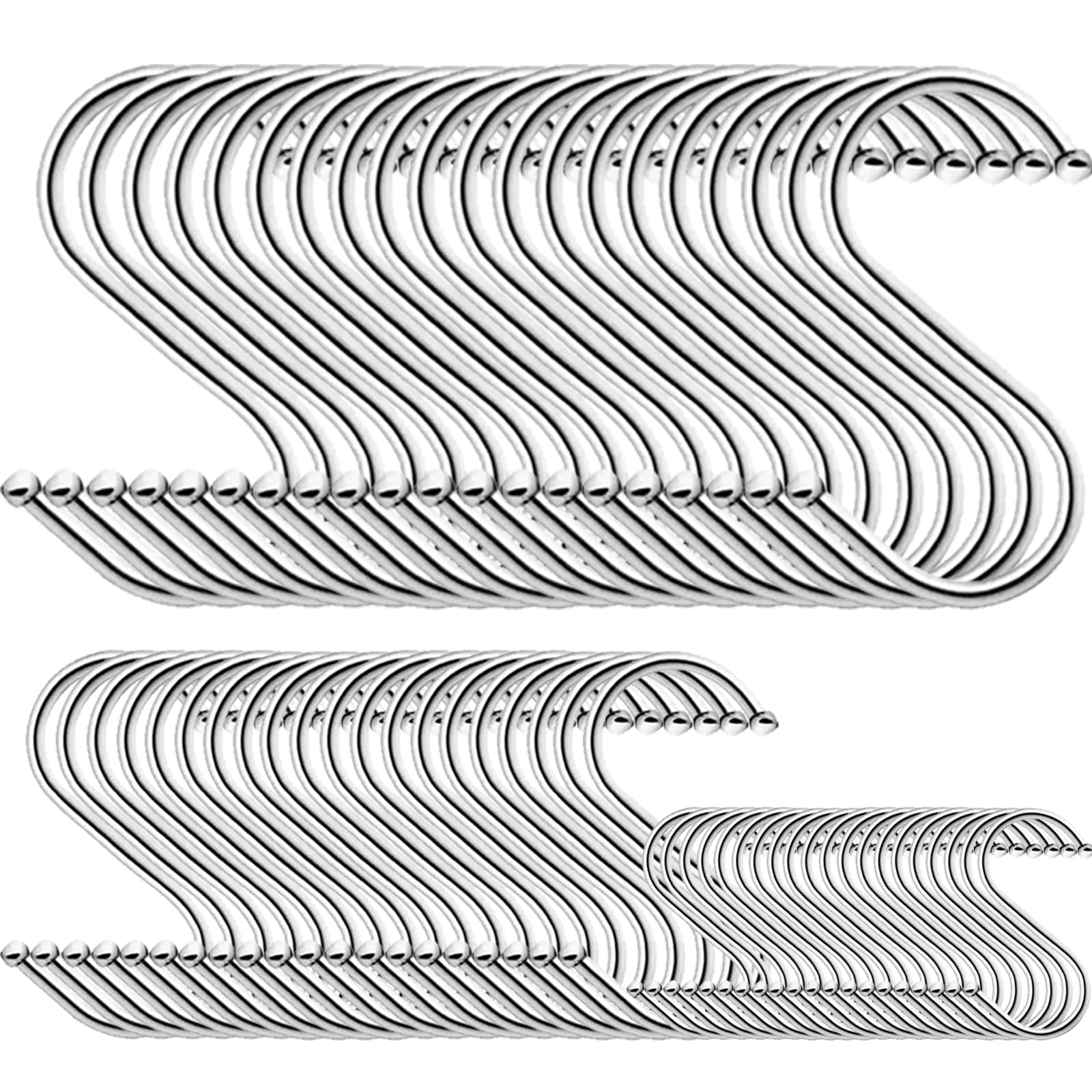 【送料無料】シュウ氏テク S字フック 大 中 小Sじフック ステンレス 60枚パック フック 汎用フック 防..