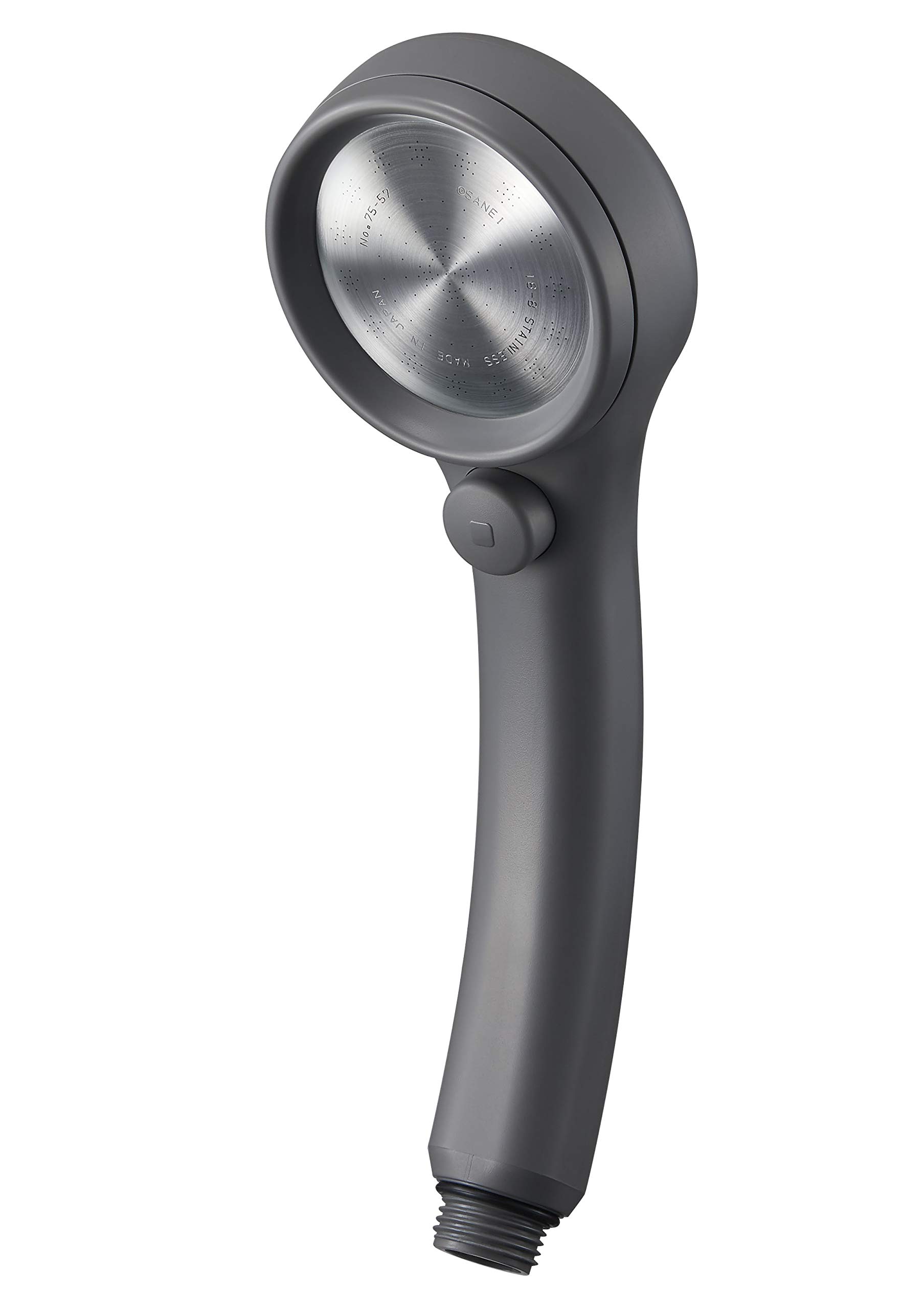 【送料無料】SANEI(サンエイ) シャワーヘッド レイニー 手元ストップ 節水率50% 極細水流 勢いアップ ステンレスシャワー板 グレー 日本製 PS313-80XA-HA20