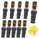 【送料無料】GTIWUNG 10キット 2ピン 防水 コネクター カプラー 防水のコネクタセット オス&メス防水コネクタ 2ピンの防水のコネクタのプラグ