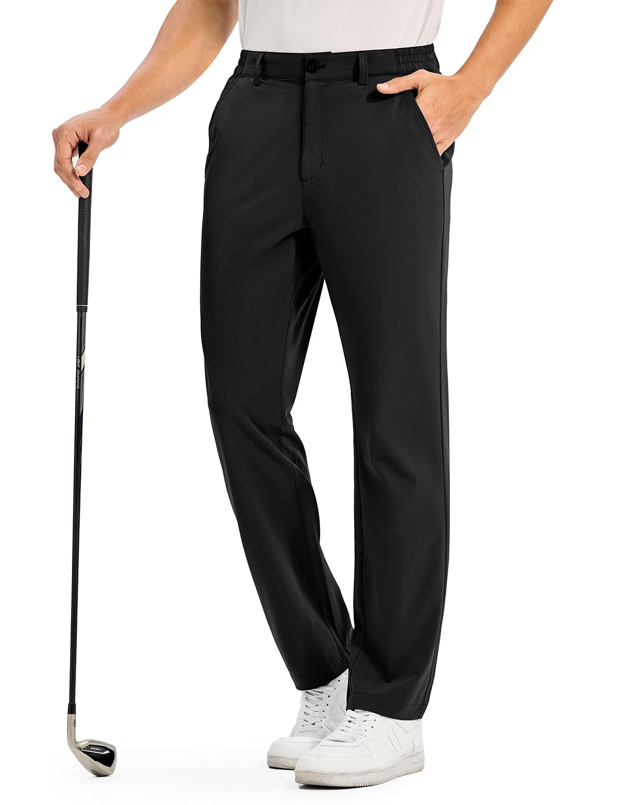 【送料無料】[Gopune] メンズ ゴルフ ズボン ロングパンツ 撥水 イージーパンツ 薄手 ボトムス アウトドアウェア ストレッチ 大きいサイズ 春夏服 色：ブラック、サイズ：4XL