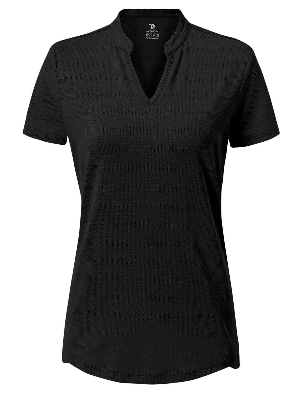 【送料無料】[Gopune] トレーニングシャツ レディース 半袖 テニスウェア vネックTシャツ トップス スポーツtシャ インナーフィットネスウェア ヨガウェア 軽量 無地 カラーtシャツ 大きいサイズ 色：ブラック、サイズ：M