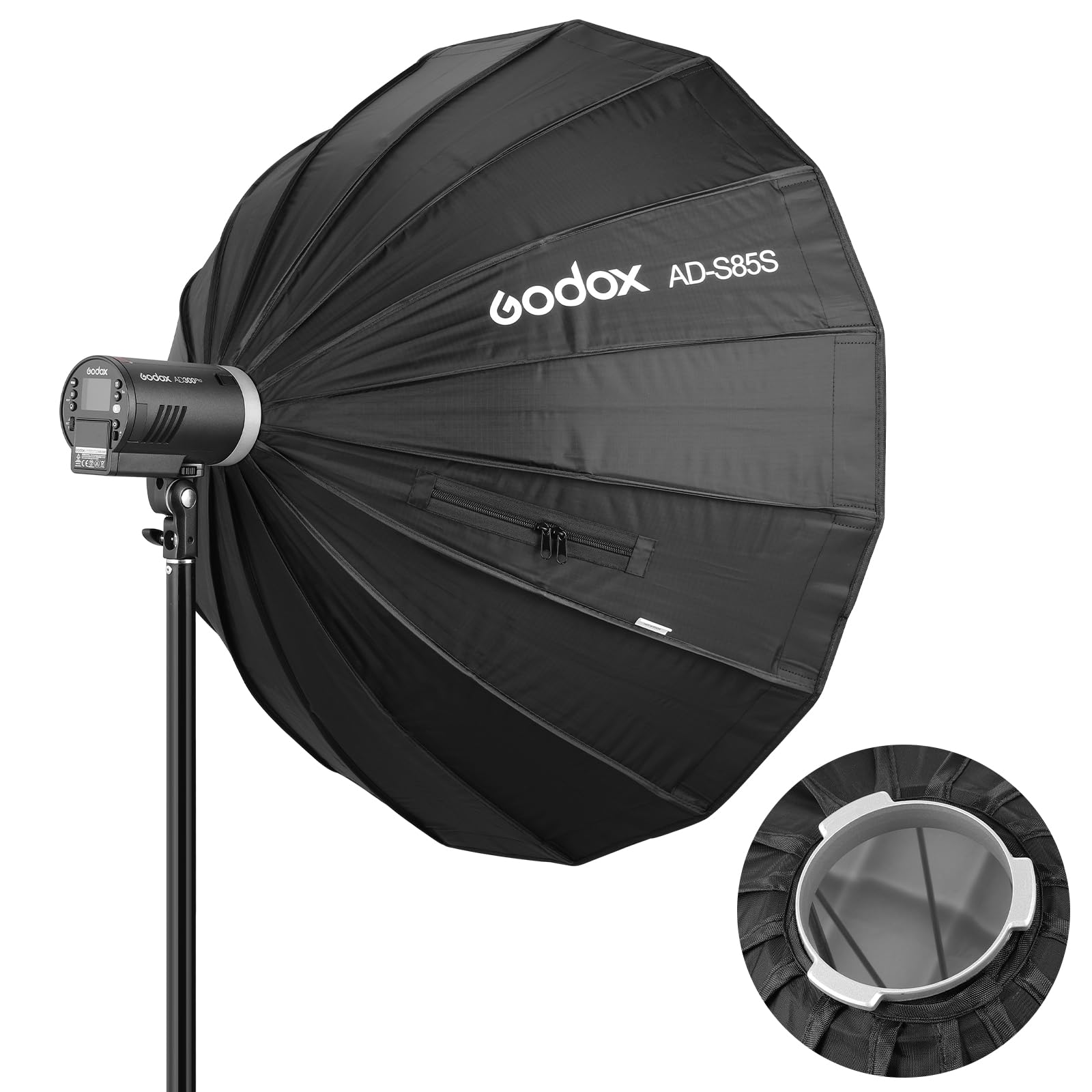 【送料無料】GODOX 85cm オクタゴン型 ソフトボックス ポータブル 組み立て不要 godoxマウント ML30 ML..