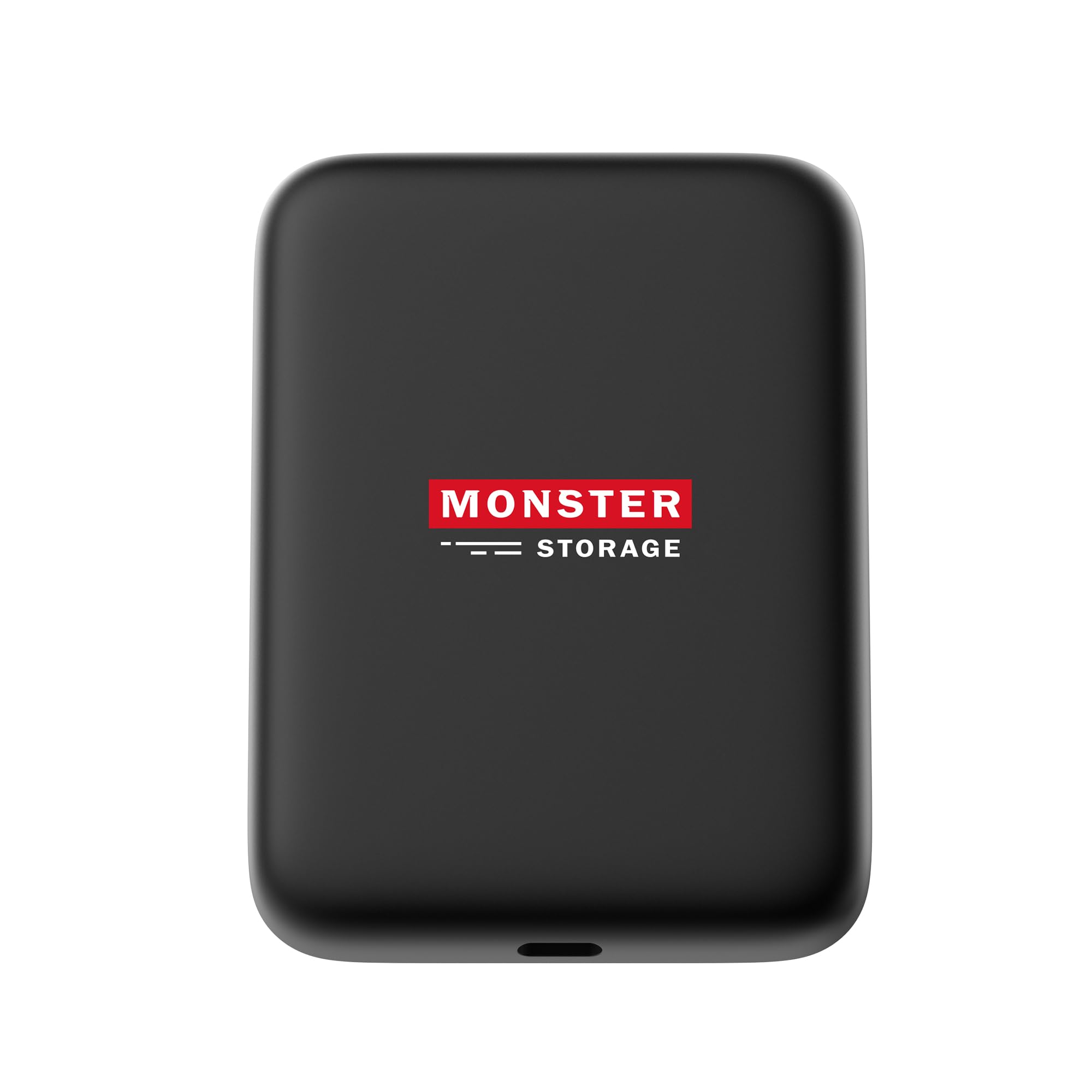 【送料無料】Monster Storage マグネット式 ポータブルSSD 1cmスリムボディー USB3.2 Gen2x2 Type-C 転送速度2,000MB/s iPhone15Pro iPhone15ProMax Apple ProRes Log撮影対応 色：マッドブラック、サイズ：512GB