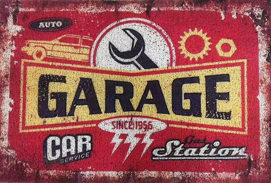 【送料無料】speed mao アメリカン ヴィンテージ風 雑貨 ガレージ 玄関マット 屋外 土足用 色：バリエーション、サイズ：40cm×60cm