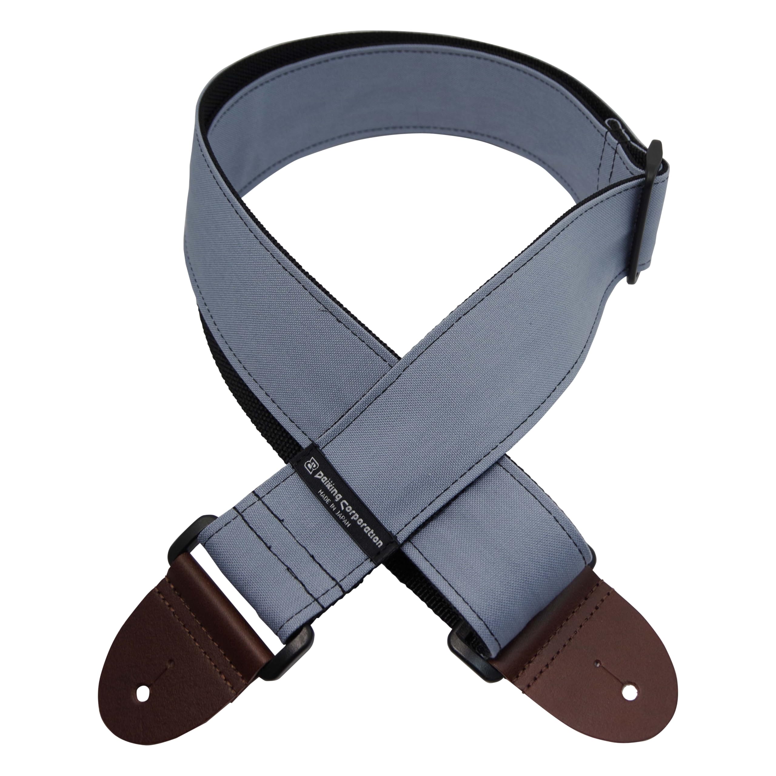 【送料無料】Daikingギター&ベース用ストラップ和柄猫青日本製 色：くすみブルー、サイズ：ノーマル