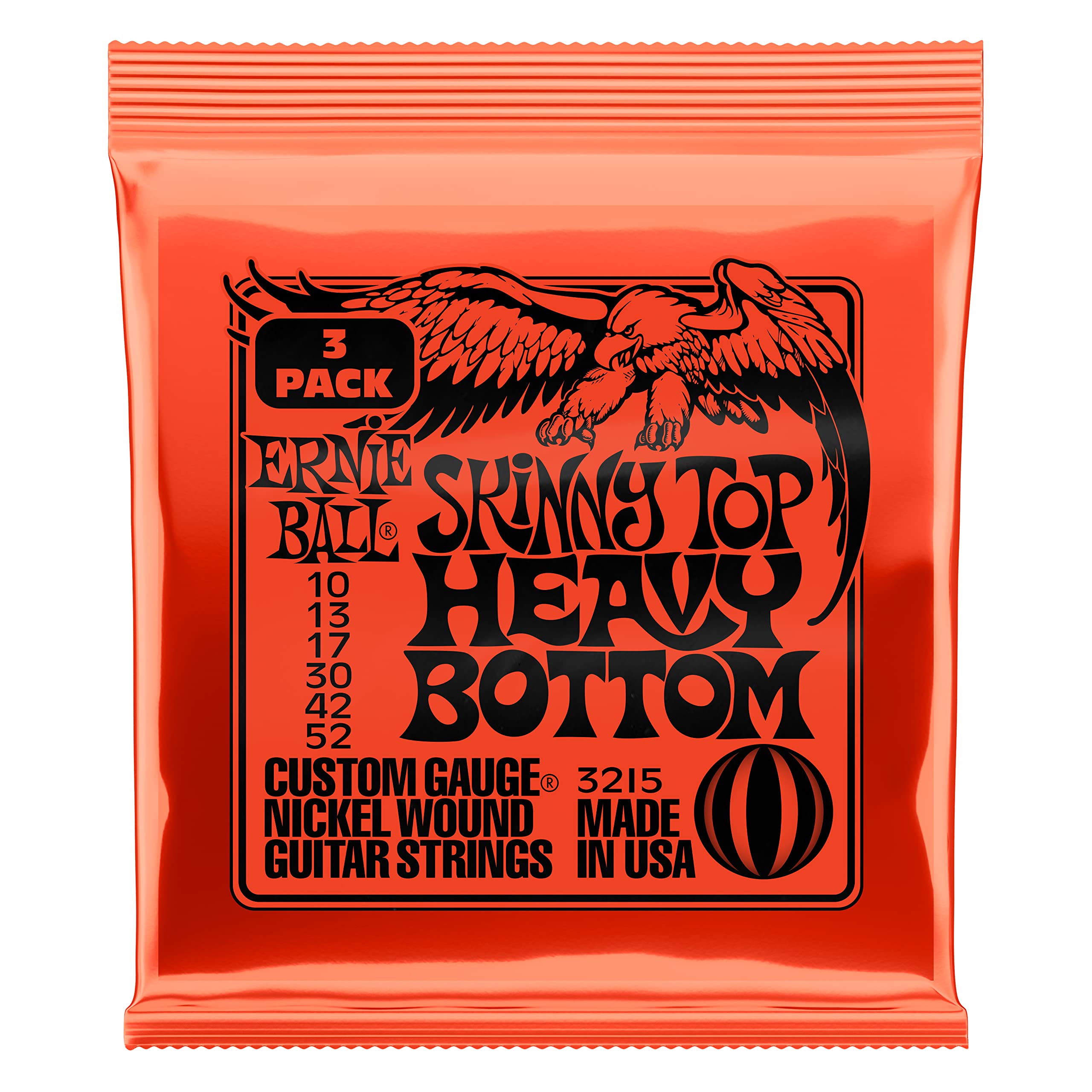【送料無料】【正規品】 ERNIE BALL エレキギター弦 SLINKY 色:スキニ—トップ・ヘビーボトム(10-52)、サイズ:スキニ̵...