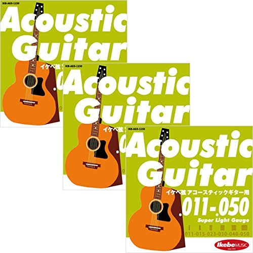 ̵Ikebe Original Acoustic Guitar Strings ȥٸ ƥå 011-050 [Super ...