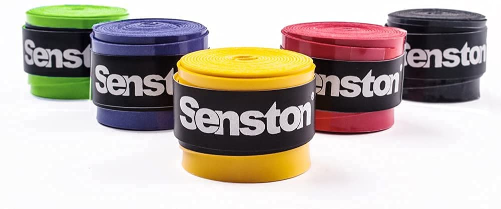 【送料無料】Senston テニスバドミントングリップテープ滑り止め 多孔型 超吸収タイプグリップ 5本入 色：マルチカラー-5個セット