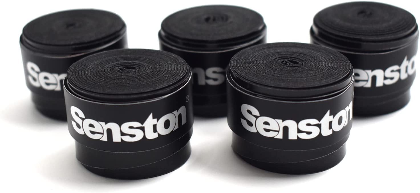 【送料無料】Senston テニスバドミントングリップテープ滑り止め 多孔型 超吸収タイプグリップ 5本入 色：平らな-5個セット