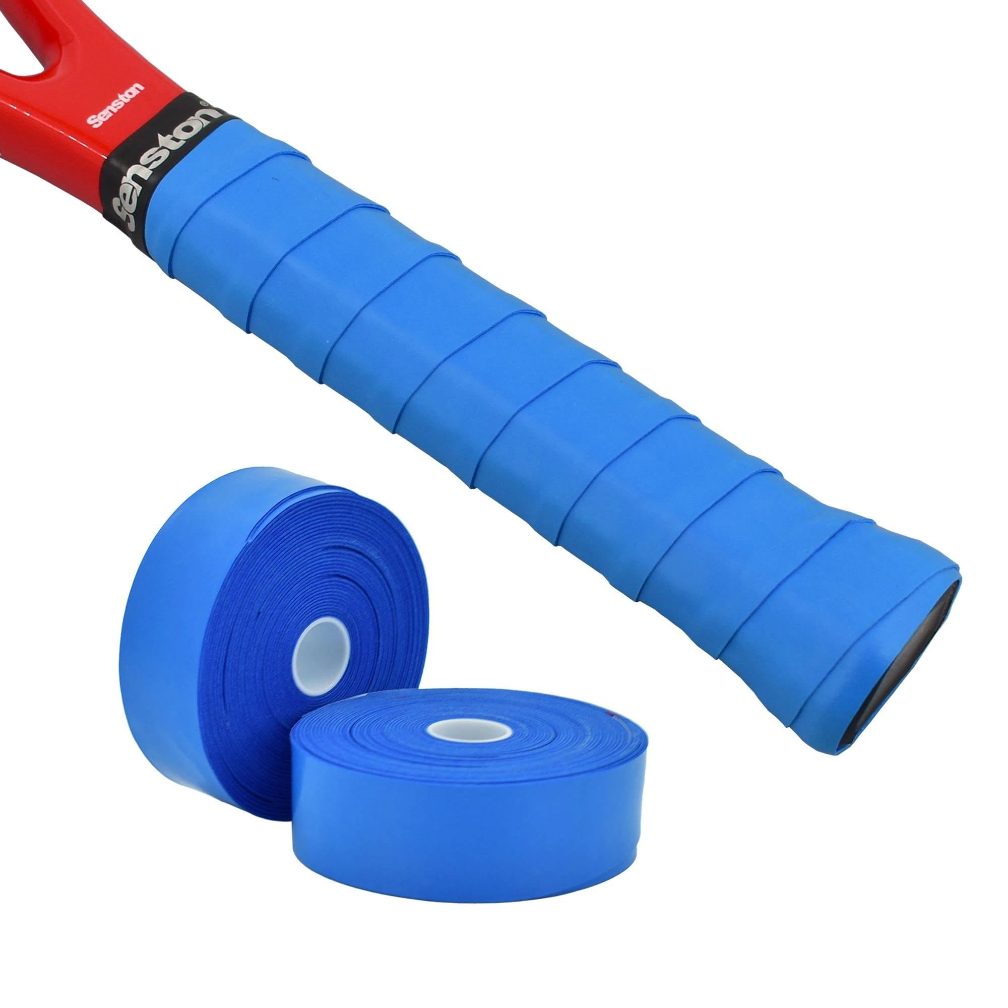 【送料無料】Senston テニスバドミントングリップテープ滑り止め 超吸収タイプグリップ 10本入 色：青です、サイズ：1,100mm x 25mm x 1mm