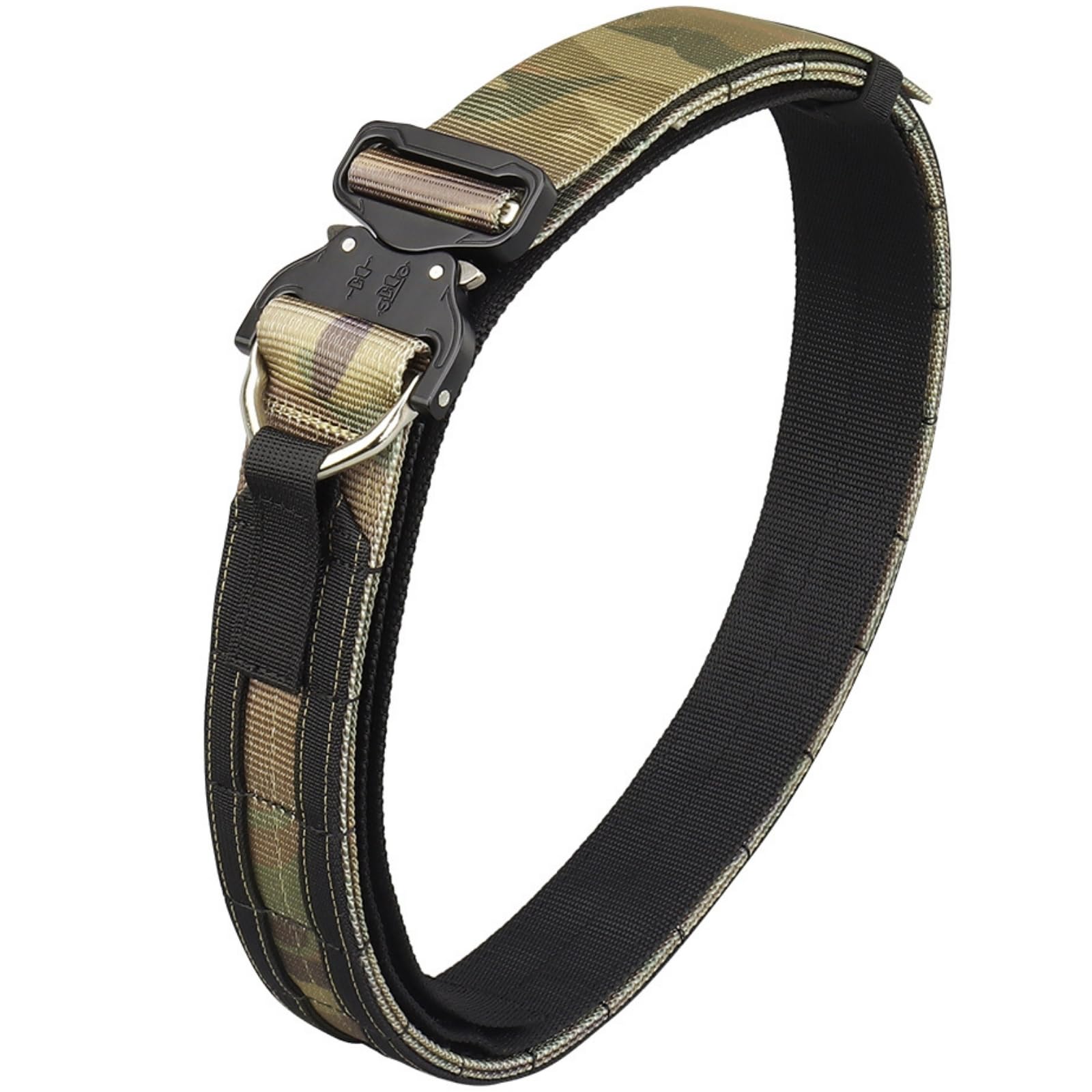 【送料無料】[MILQUEST] タクティカルベルト 『ズレない2重巻き』 メタル製 コブラバックル モールベル..