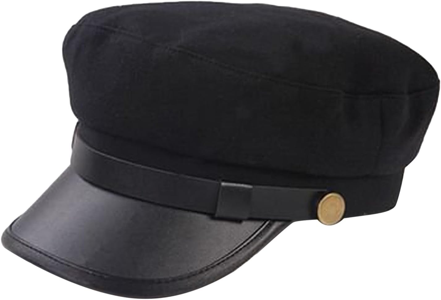 【送料無料】[DROGIA] 学生帽風 クラシカルハット 黒 シンプルなファッション 渋いおしゃれ帽 55cm 色..