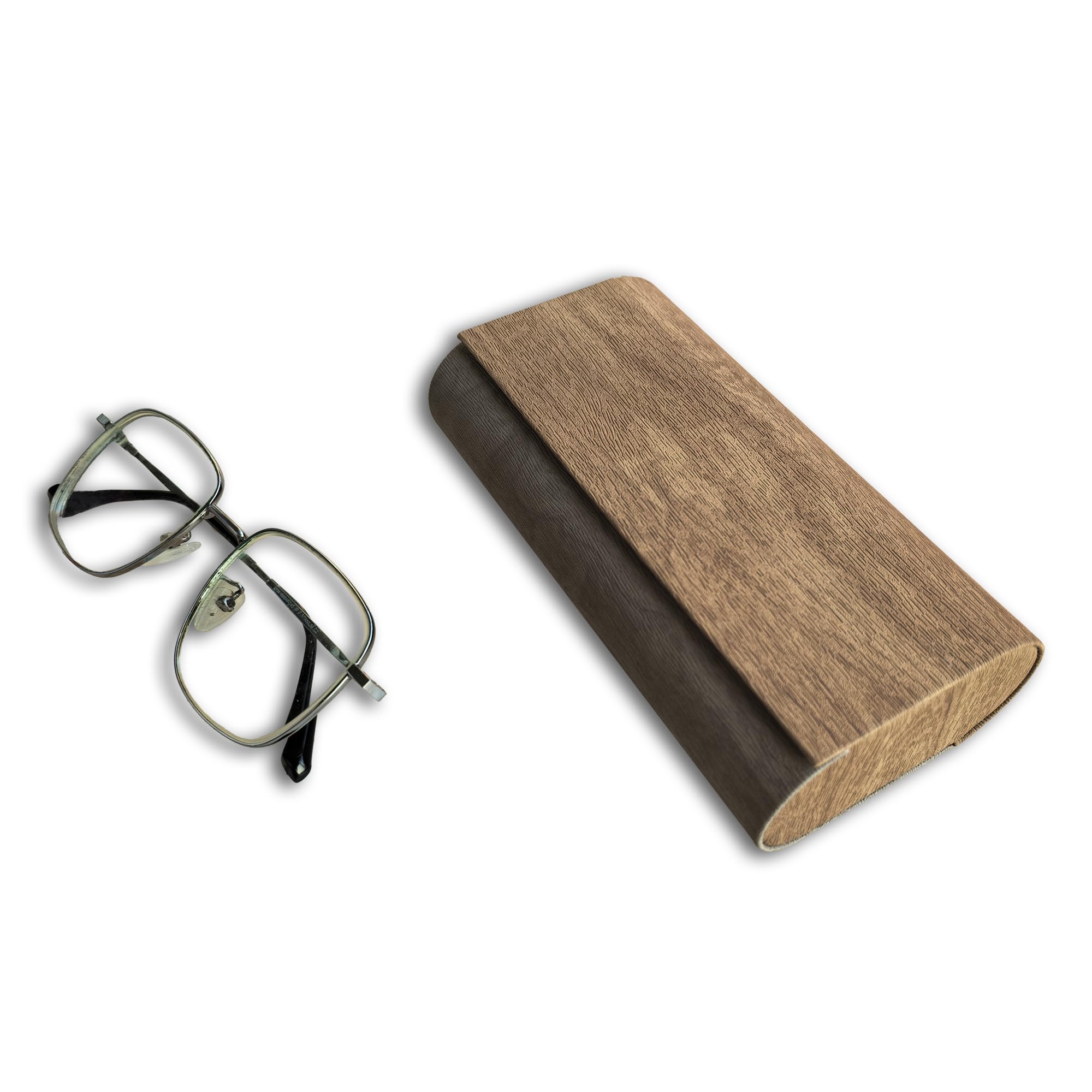 【送料無料】[PIPJOY] メガネケース サングラス収納 2本収納 木目調のハードケース 色：コーヒーブラウ..