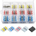【送料無料】Kigauru 300個 防水はんだスリーブ 絶縁圧着端子 AWG 12-10 / 16-14 / 22-18 / 26-24 熱収縮チューブ末端コネクタ はんだシールワイヤーコネクタ 絶縁圧着端子はんだ熱収縮連結コネクター 収納ボックス付き