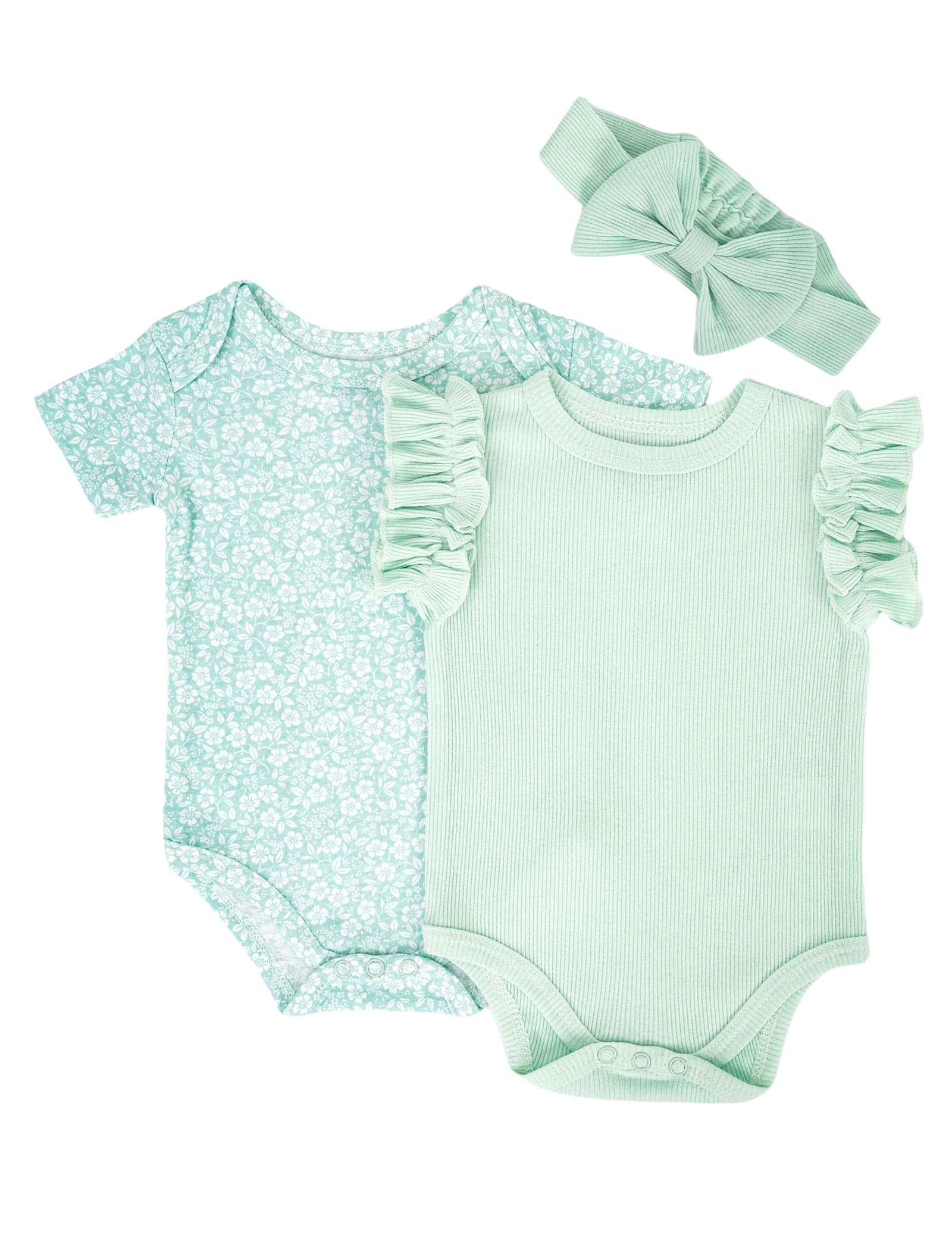 【送料無料】[HAYAHARU] 新生児 半袖ボディースーツ 幼児服パンツ ベビー服 キャミソール 赤ちゃん ロンパース 肌着 夏 カバーオール ボディシャツ 男の子 女の子 ショートスリーブ 色：2パック 01、サイズ：3～6ヶ月