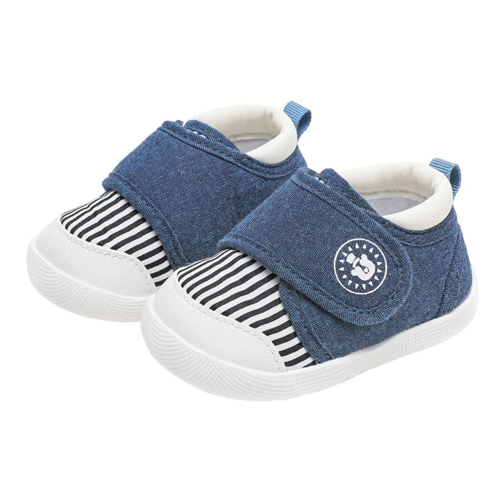 【送料無料】[HAYAHARU] ベビーシューズ 男の子 女の子 ファーストシューズ メッシュ素材 子供 靴 スニーカー つま先保護 歩行練習 滑り止め 柔らかく快適 軽量 11~15cm 色：2136-ブルー、サイズ：13.5 cm