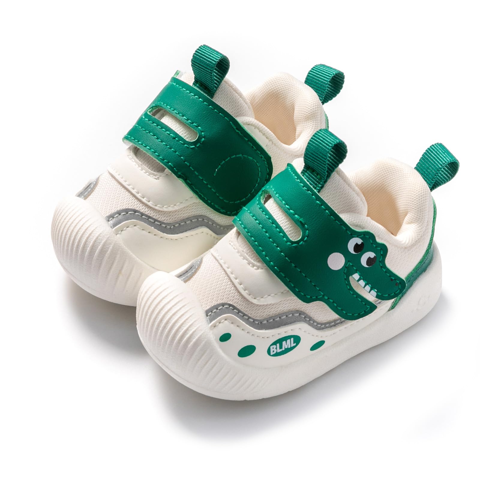 【送料無料】[HAYAHARU] ベビーシューズ 男の子 女の子 12~15.5cm ベビーサンダル ファーストシューズ 通気性 マジックテープ アウトドア 軽量 子供 スニーカー 運動靴 幅広 色：5012-グリーン、サイズ：12.0 cm
