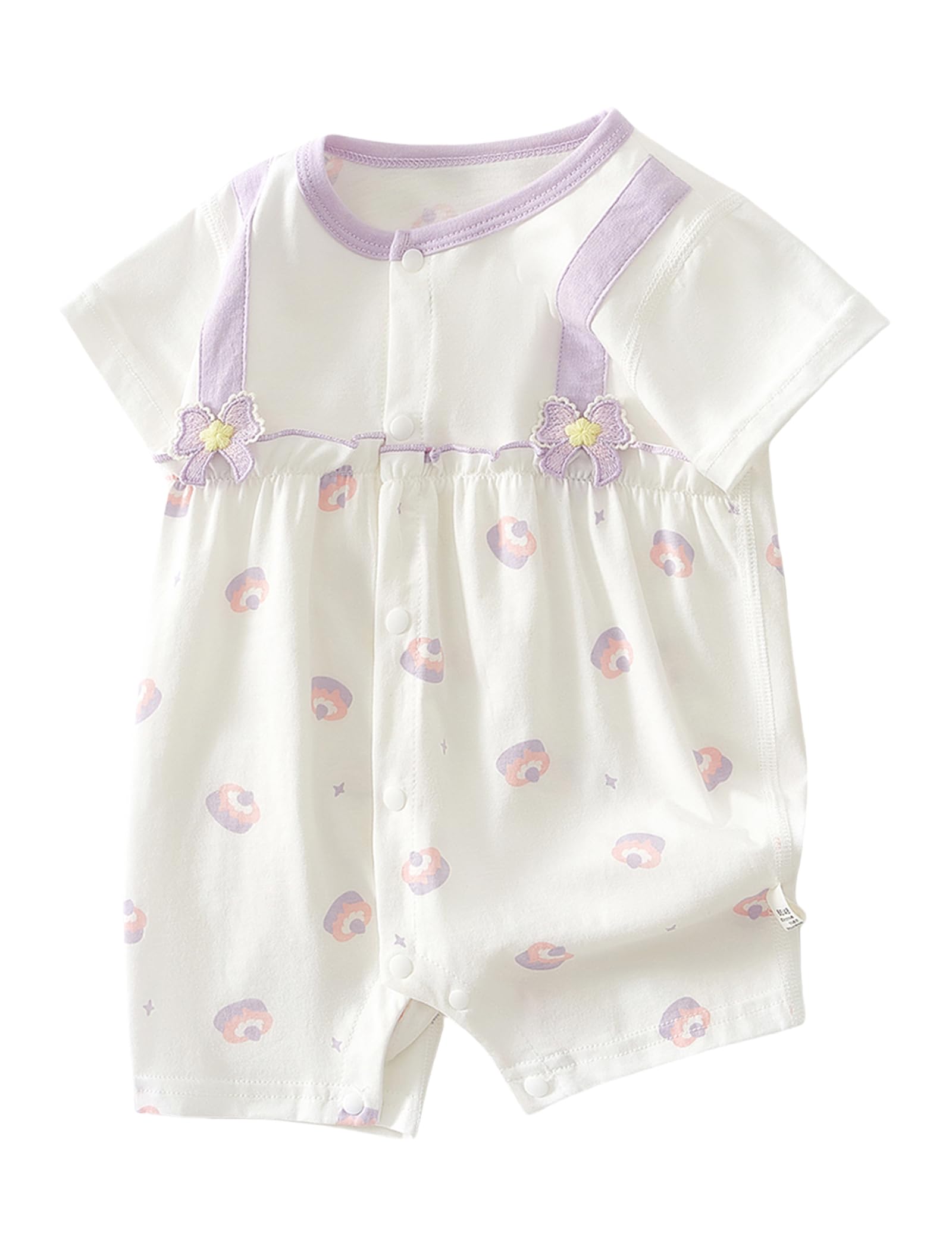 【送料無料】[HAYAHARU] ベビーロンパース カバーオール 新生児服 赤ちゃん肌着 男の子 女の子 かわいい 夏 ベビー服 ジャンプスーツ 半袖 夏 赤ちゃん 服 色：G、サイズ：73