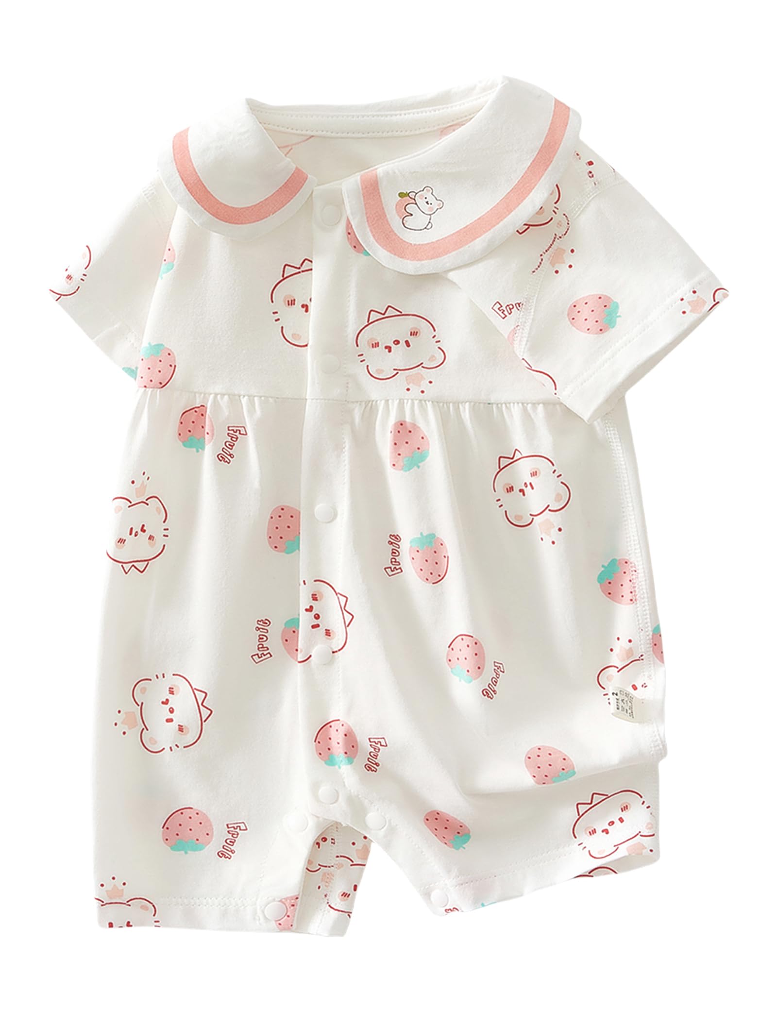 【送料無料】[HAYAHARU] ベビーロンパース カバーオール 新生児服 赤ちゃん肌着 男の子 女の子 かわいい 夏 ベビー服 ジャンプスーツ 半袖 夏 赤ちゃん 服 色：I、サイズ：80