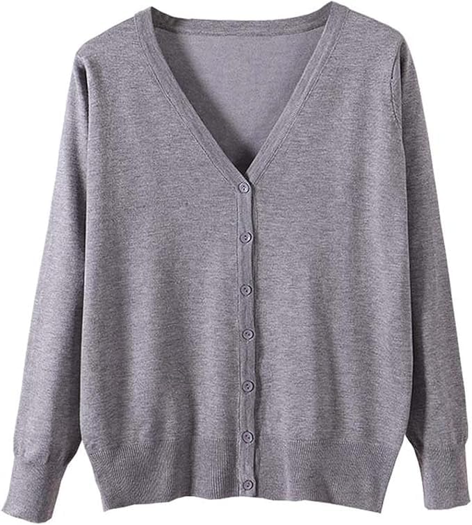 【送料無料】[HDONYUI] カシミヤタッチVネックカーディガン レディース 長袖 ニット 無地 薄手 仕事 オ..