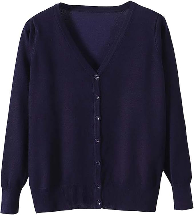 【送料無料】[HDONYUI] カシミヤタッチVネックカーディガン レディース 長袖 ニット 無地 薄手 仕事 オ..