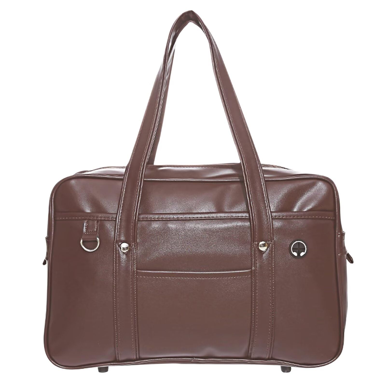 【送料無料】スクールバック 高校生 肩掛け 合皮 - スクバ A4対応 通学 収納ポケット 学生鞄 型押し 大..