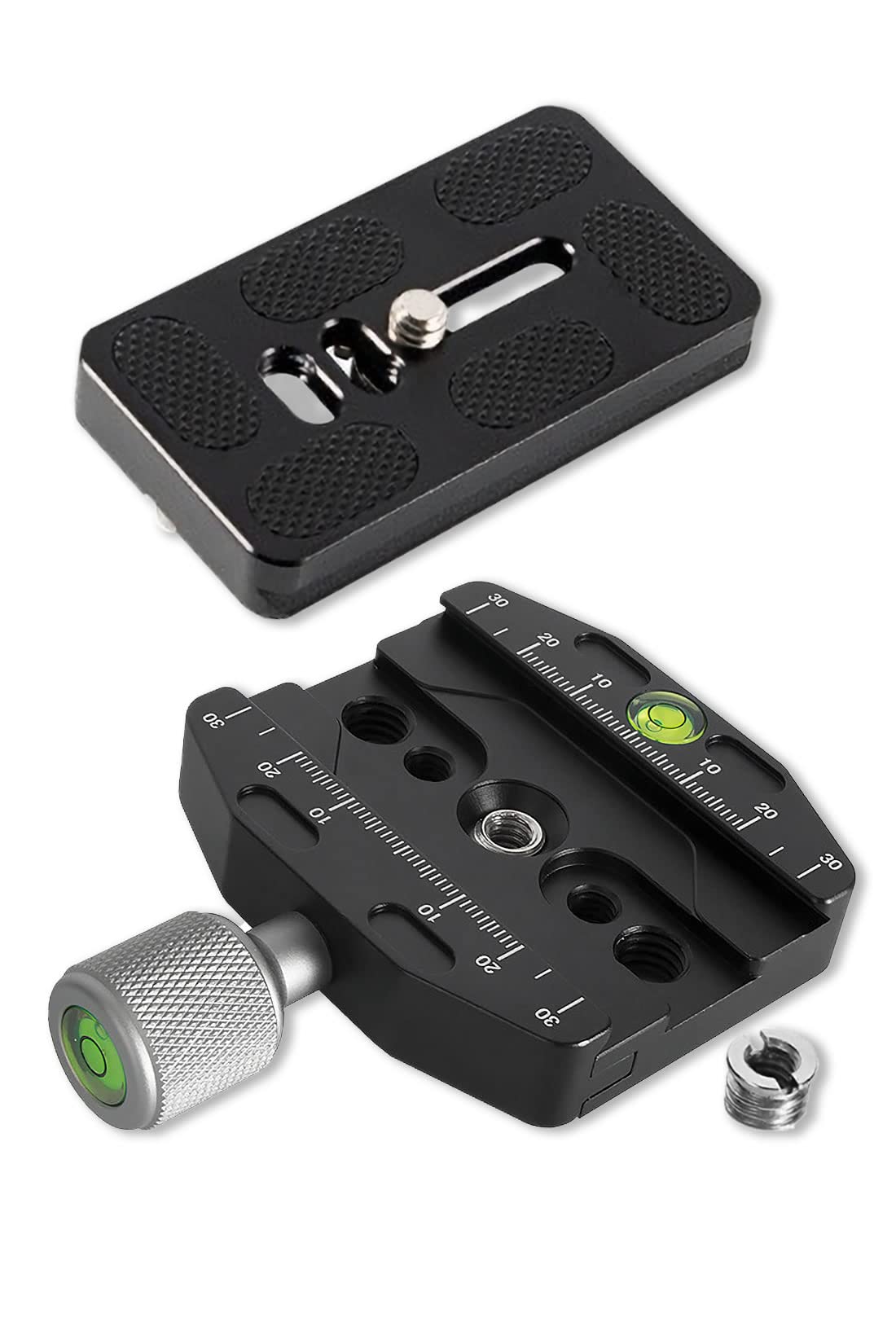 【送料無料】Archnote クイックシュー クイックリリース アルカスイス との互換性あり クイック クランプ プレート アルミ 70mm 1/4 3/8 ネジ カメラ マウント 色：ブラック