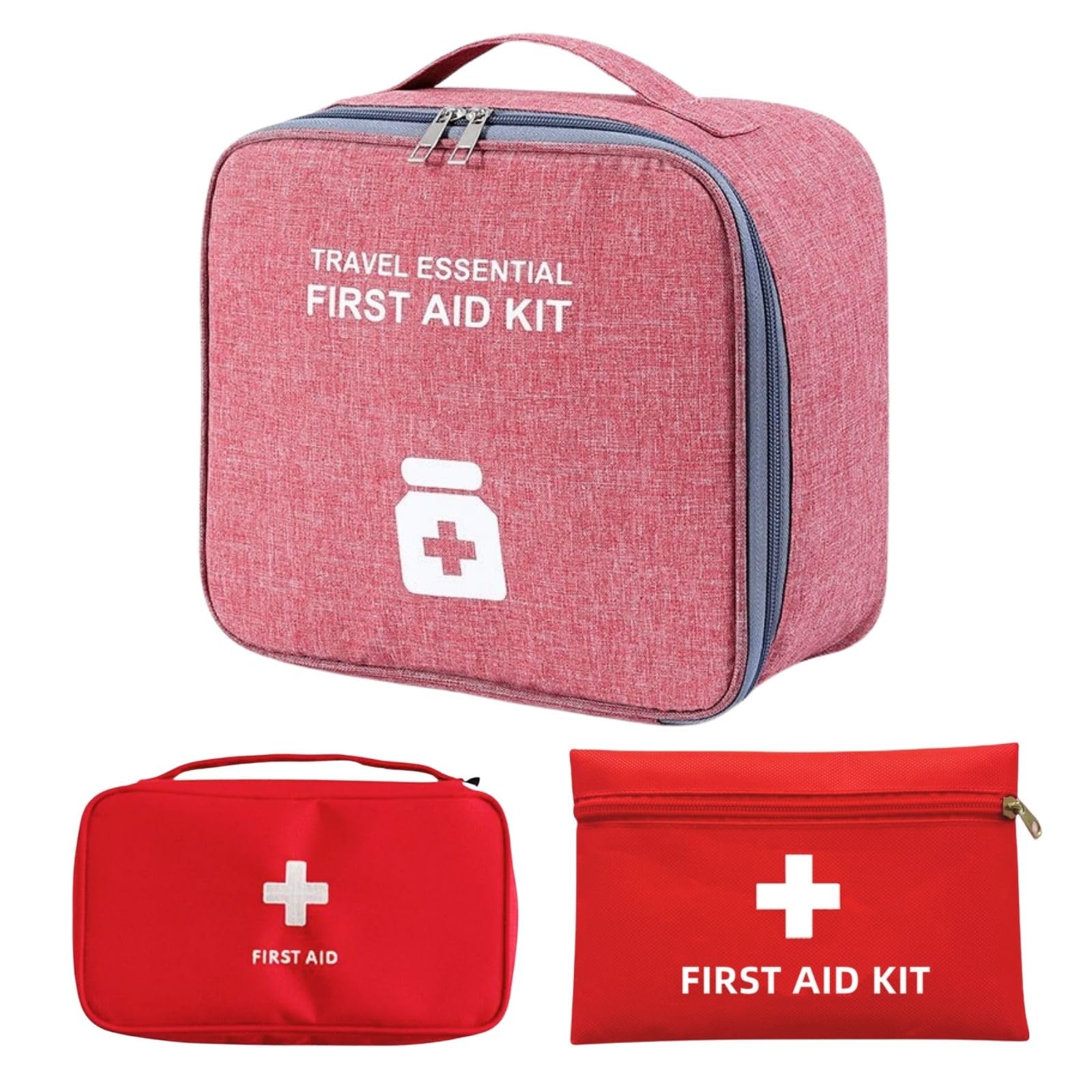 【送料無料】Archnote 防災ポーチ 持ち歩き メディカルポーチ 救急ポーチ ファーストエイド ポーチ お薬ポーチ 3個セット 防災備蓄管理士監修 色:レッ...