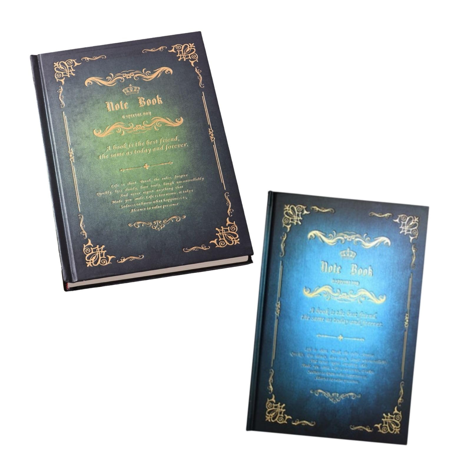 【送料無料】Archnote アンティーク ノート 魔導書 a5 おしゃれ 日記帳 2冊 色:ブルーとグリーン