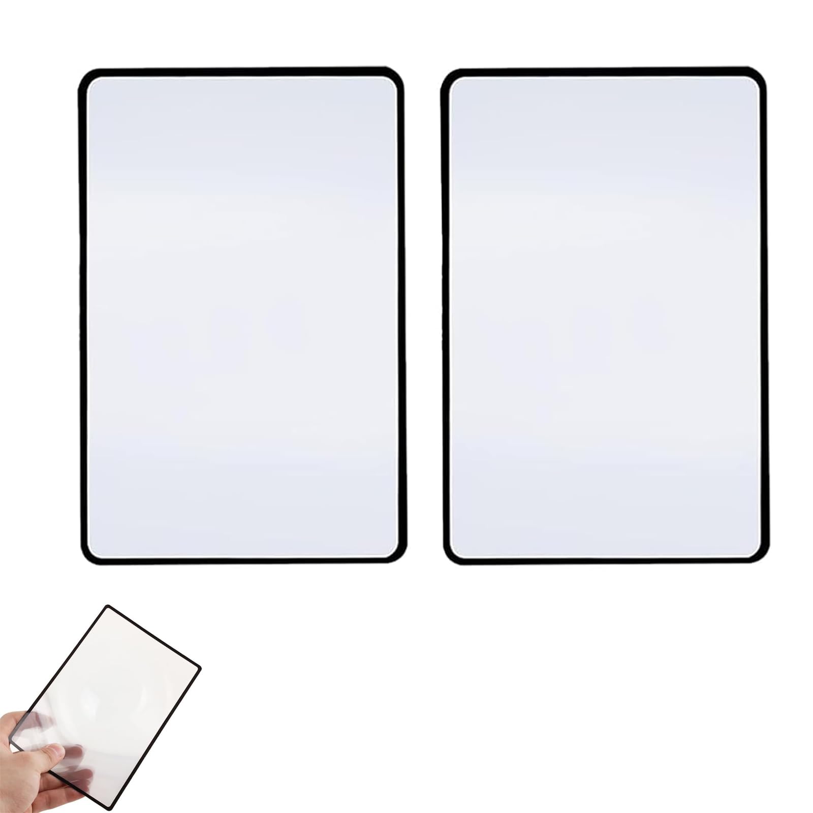 【送料無料】YIBOOOM カードルーペ 拡大シート手持ちルーペ 12cmx18cm 3倍 2枚 B6超薄型 シートレンズ 大きめ 老眼鏡 軽量 携帯 新聞 地図 雑誌 高齢者用 色：1、サイズ：1