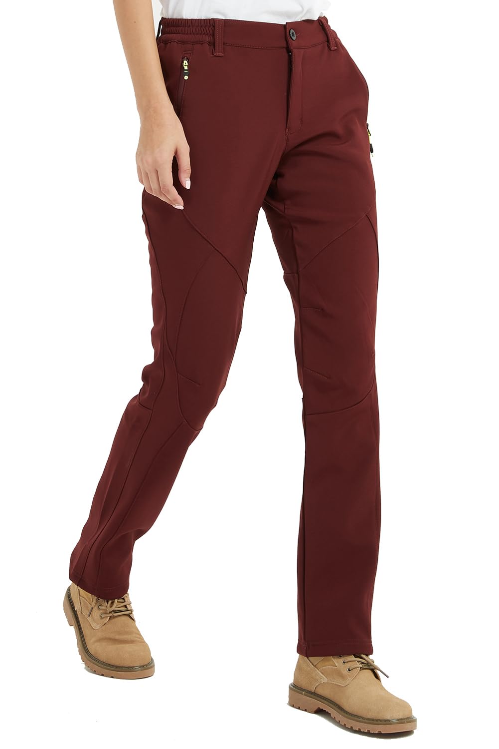 【送料無料】[FLYGAGA] 防寒ズボンレディーストレッキングパンツ 登山ズボンソフトシェルパンツ 裏起毛..