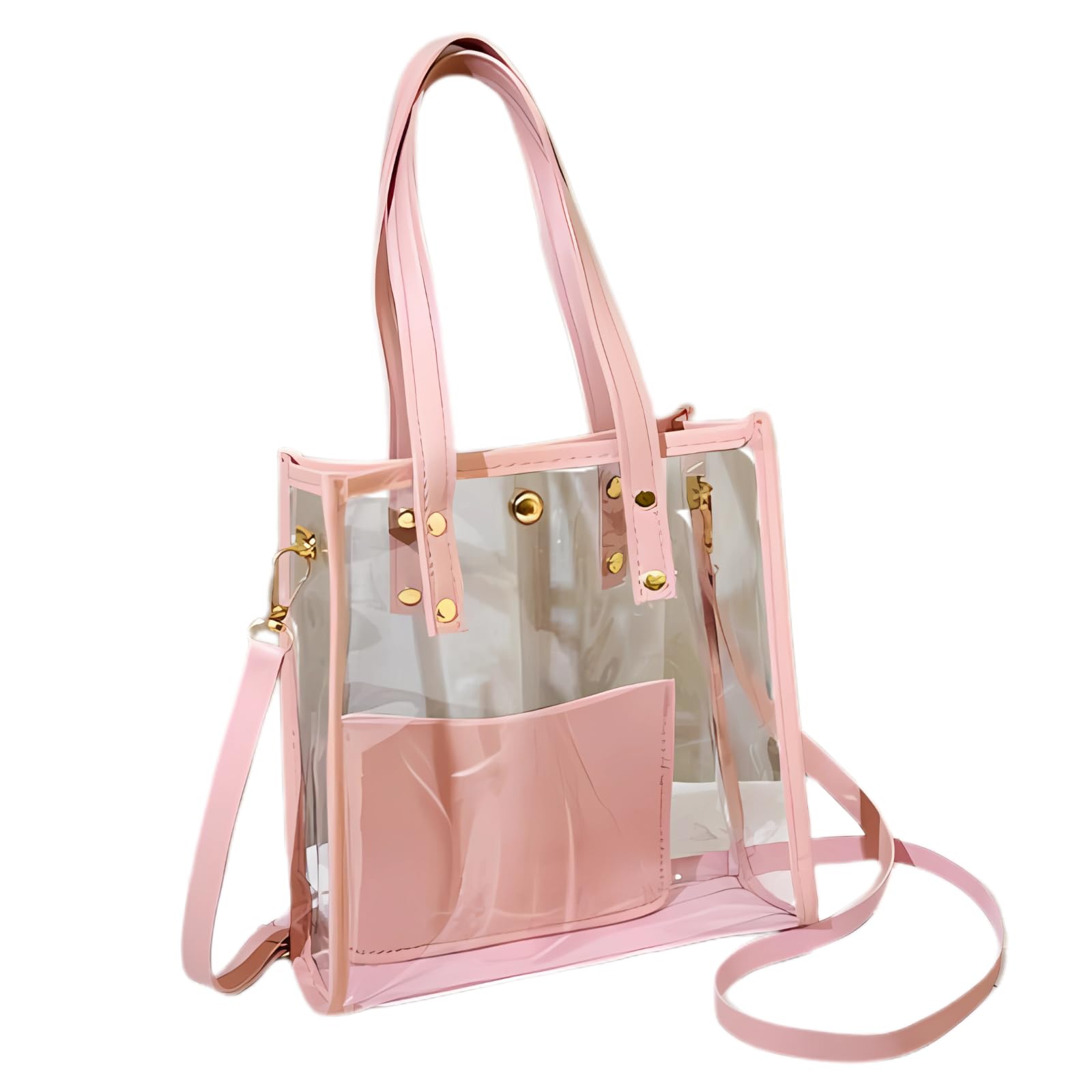 【送料無料】[Nestkanina] 透明 2WAY クリアバッグ 斜めがけ ショルダー ハンド PVC 軽量 防水 多用途 ..