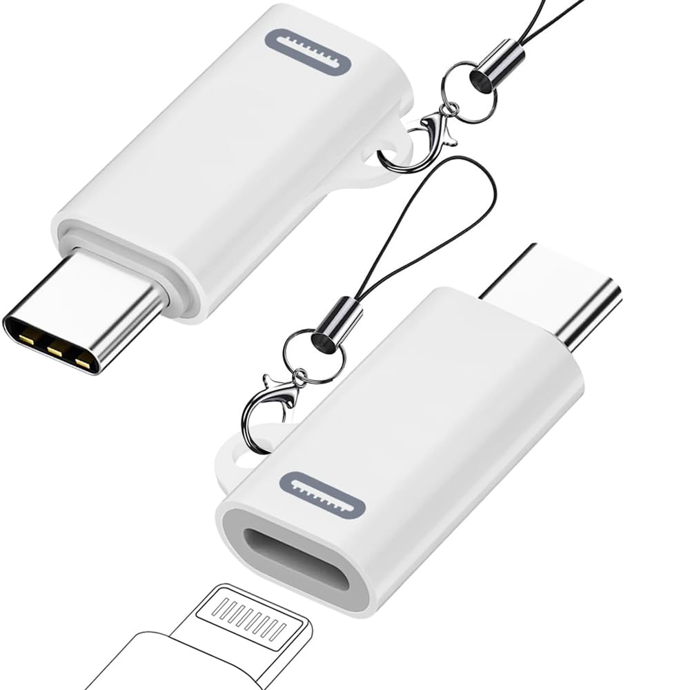【送料無料】PPTVC Lightning USB-C 変換アダプタ PD35W急速充電アダプタ ライトニング タイプc 変換 for iPhone 15シリーズ Galaxy S23 Note 20 Xperia One Pixel 7 Mate 40 OnePlus 8 iPad Pro Air 2021, 充電対応のみ 色：白-2