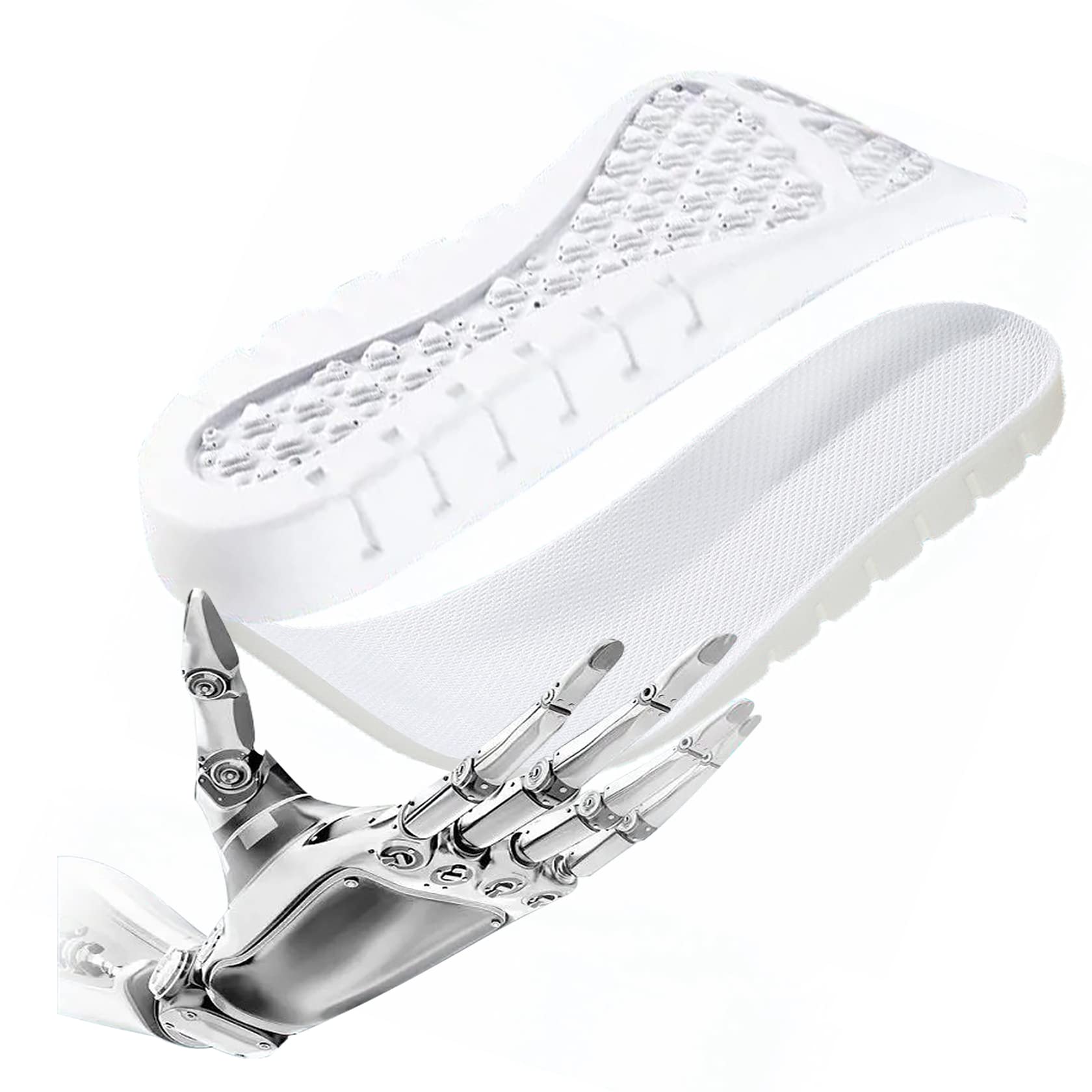 【送料無料】一足2枚【スーパーソフト】インソール 衝撃吸収、EVA+ラテックス超軽量インソール ピュア白い、スポーツ専用テニス中敷、O脚矯正、人間工学に基づいた中敷き快適さ低反発 通気消臭防臭 エブリデイ立ち仕事クッションアー 色：ホワイト、サイズ：【40】25.5cm