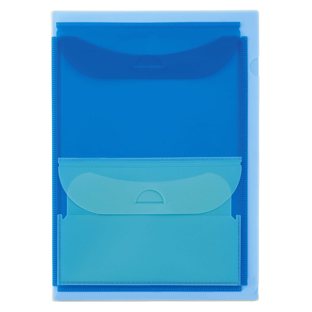 【送料無料】ライオン事務器 ダブルポケットホルダー 色：ソーダキャンディー