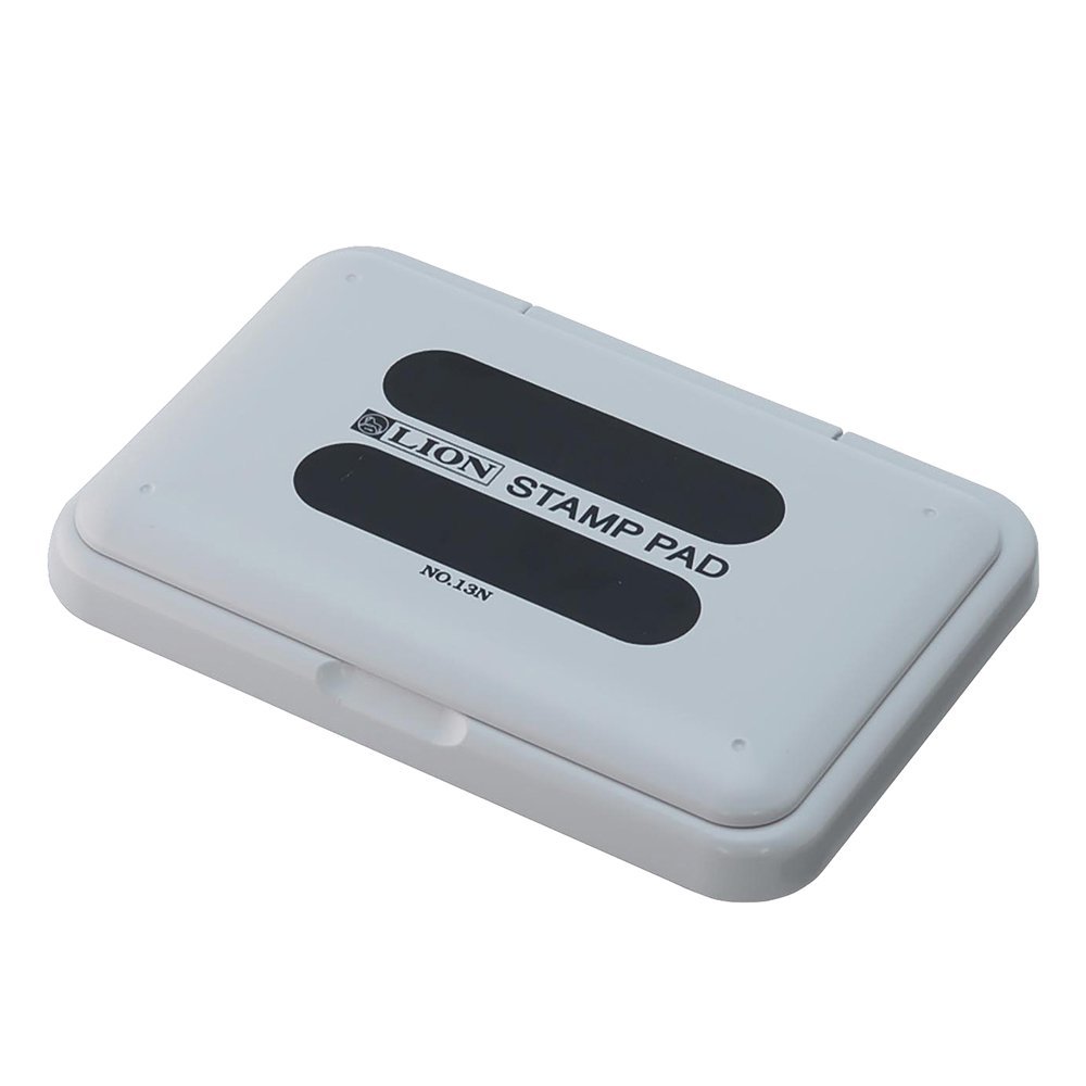 【送料無料】ライオン事務器 スタンプ台 中型 NO.13N クロ 黒 色：ブラック、サイズ：11.85×8.02×1.61cm