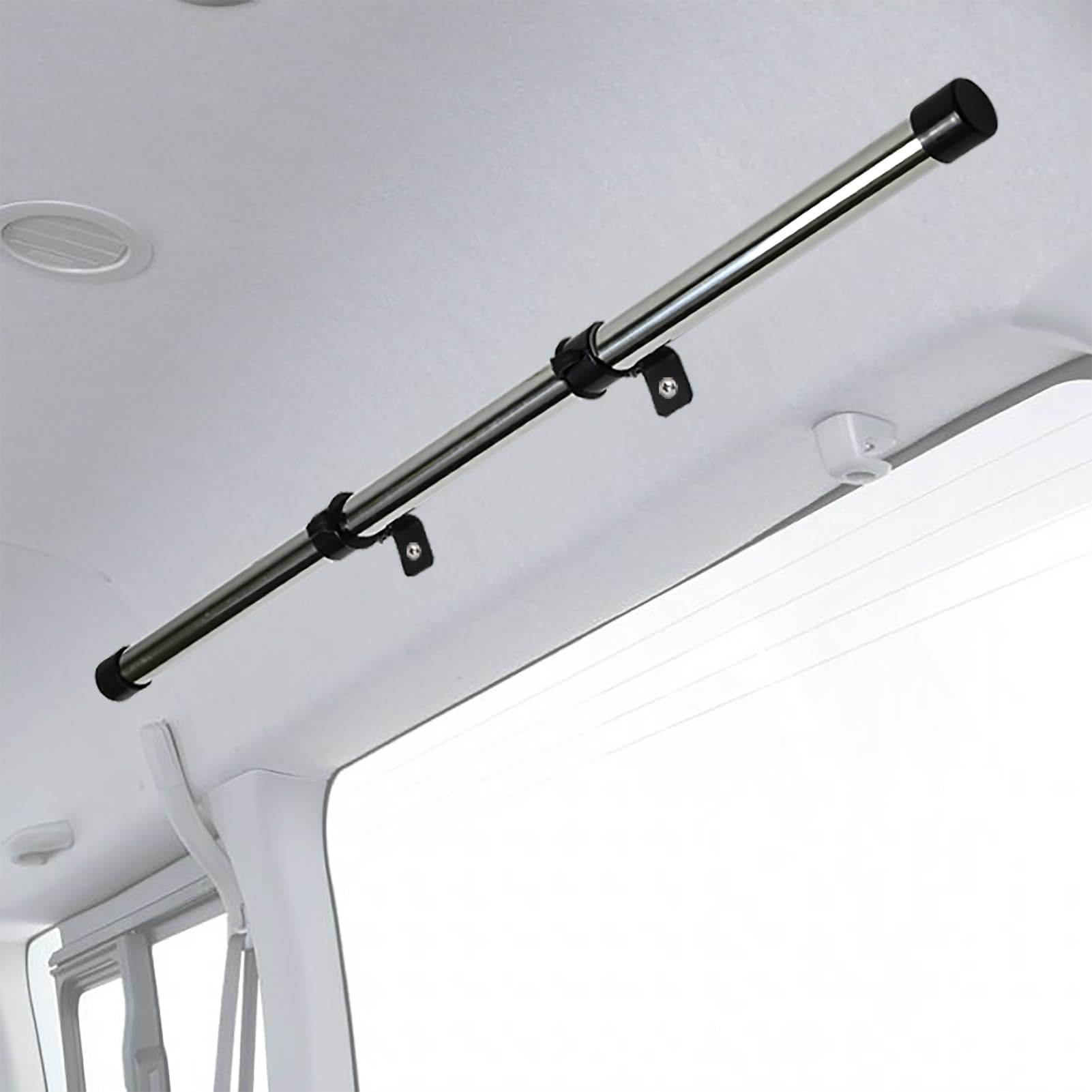 【送料無料】Apdoni 車内収納 サイドバー 軽自動車 コンパクトカー 用 左右セット ジムニー N-VAN エブリイ 車両加工不要 車中泊 サーフ スキー 釣り サーフボード ロッドホルダー 室内 車内 ラック 棚 荷室 CH-002 色：シルバー