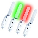 【送料無料】PLEAVIT 竿先ライト 穂先ライト ヒットセンサー アタリ変色 ケミホタル 電池別売 釣り 夜釣り LED 防水 色:マルチカラー